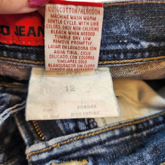 JNCO Kids Blue Jeans with Bulldog Patch - Picture 12 of 13